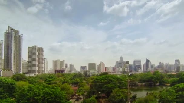 Видео - центр Бангкока с панорамой — стоковое видео
