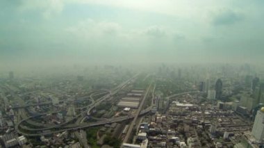 Havadan görünümü büyük şehir panoraması. Tayland, bangkok