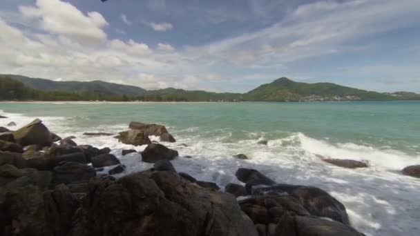 Deniz manzarası. Tayland, kamala — Stok video