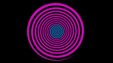 loopable video 1920 x 1080 - klasik renkli döner spiral. hipnoz için animasyon