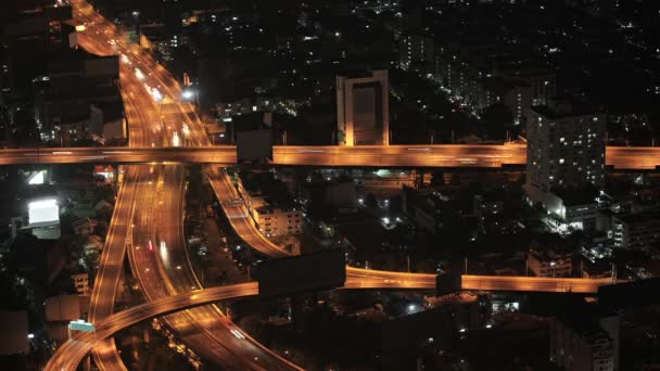 Vídeo 1920x1080 - Cidade à noite, vista de cima — Vídeo de Stock