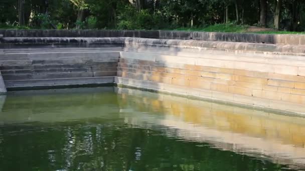 Video 1080p - Monumento de Sri Lanka - antigua piscina — Vídeo de stock