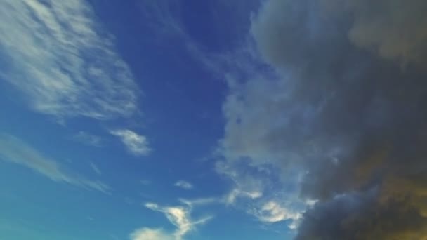 Видео 1920x1080 - Облака, движущиеся по вечернему небу - временной промежуток — стоковое видео