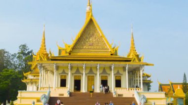 video 1920 x 1080 - phnom penh, Kamboçya. royal palace of taht Salonu