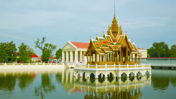 Vídeo 1080p - Tailândia, Ayuthaya, panorama de Bang Pa-In Palace — Vídeo de Stock