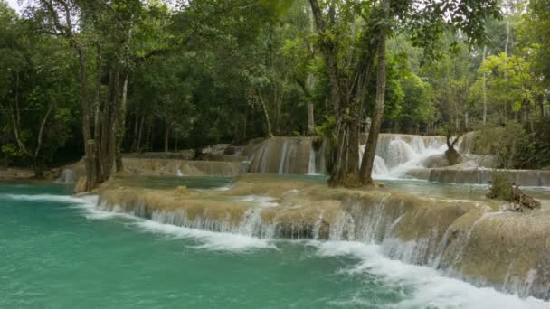 Vídeo 1080p - Kouang Si Cascada, Laos — Vídeos de Stock