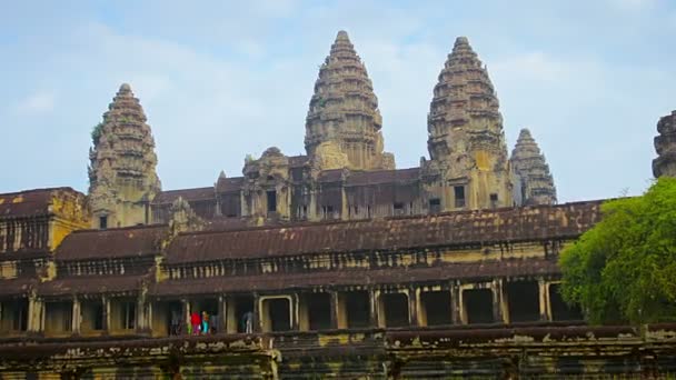 Video 1920x1080 - Antiguo complejo de templos - Angkor Wat en Camboya — Vídeo de stock