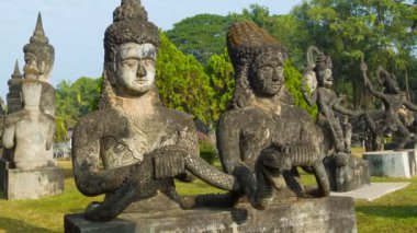 video 1920 x 1080 - heykel Buda Parkı (xieng khuan). Laos, vientiane