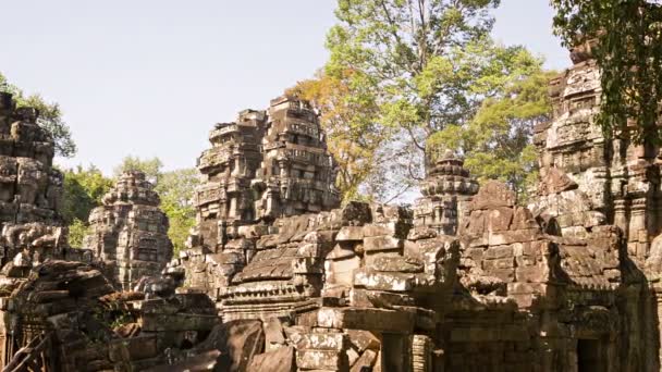 Video 1920 x 1080 - ruiny starých chrámů z 12 století. Kambodža, angkor — Stock video