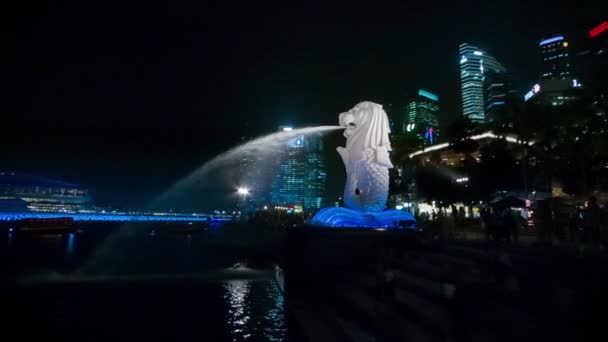 SINGAPORE - CIRCA DEC 2013: View of the statue of a lion with a fish tail - symbol of Singapore