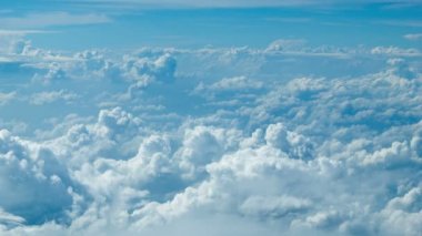 video 1080p - kümülüs bulutları. uçaktan Üstten Görünüm