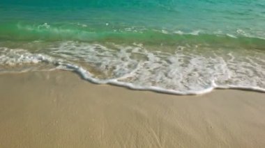 video 1080p - temiz su. tropikal bir kumsalda sörf
