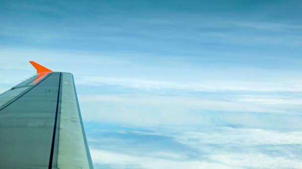 ビデオ 1080 - 旅客用航空機の窓からの眺め。高度 10000 キロ — ストック動画