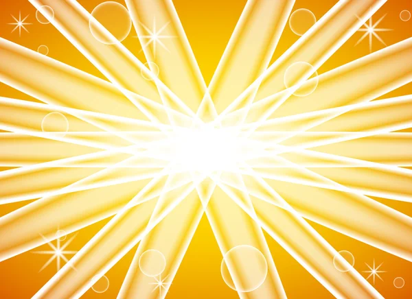 Vektor-Illustration eines abstrakten gelben Hintergrundes mit Sonne sp — Stockvektor
