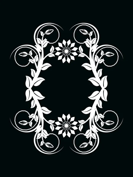 Vector illustration of the number zero made with floral ornament — Stock Vector