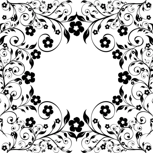 Ilustração vetorial de um ornamento floral sobre fundo branco — Vetor de Stock
