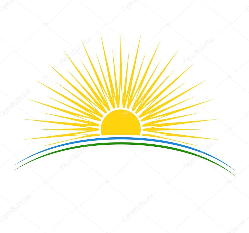 Vector illustration of sunrise sun