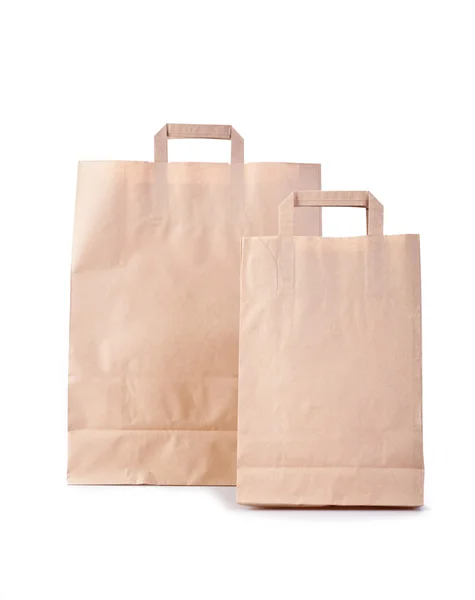 Two shopping bag on white — Stock Photo, Image