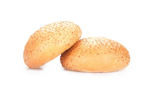 Dua roti lapis diisolasi di atas putih — Stok Foto