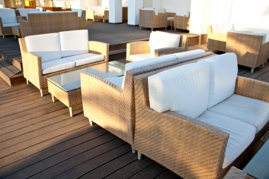 boş kafe teras Hotel, Yunanistan