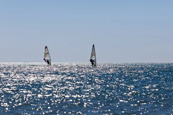 Windsurf no mar Mediterrâneo — Fotografia de Stock