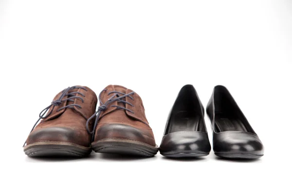 Zapatos de cuero para hombres y mujeres — Foto de Stock