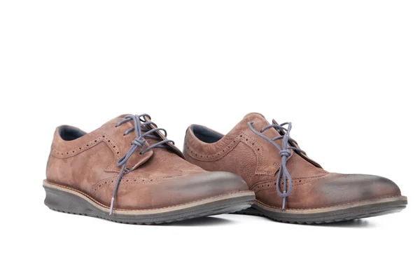 Par marrón zapatos de cuero para hombres — Foto de Stock