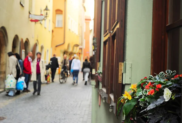 Regensburg straat — Stockfoto