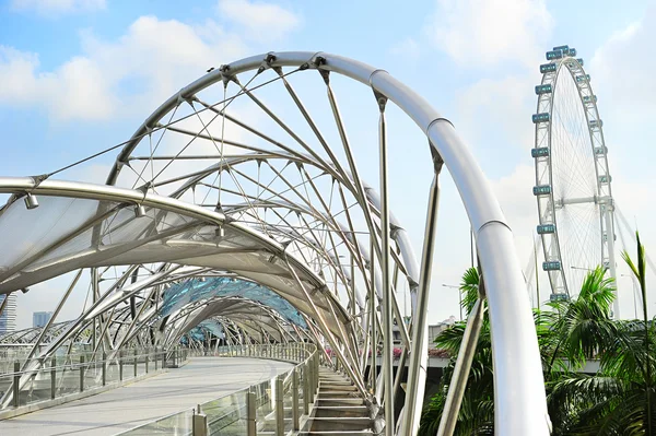 Helix bridge i singapore — Stockfoto