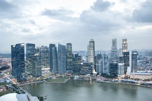 Singapore van bovenaf — Stockfoto