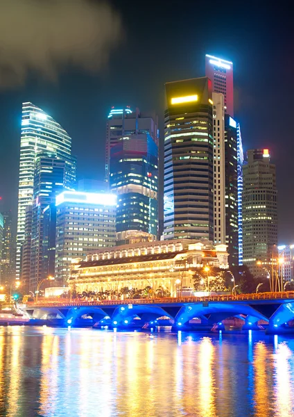 Singapore illuminated — Stock Photo, Image