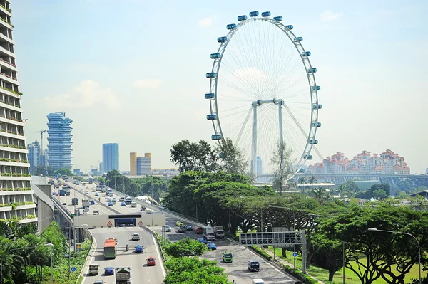 Diabelskiego młyna Singapore flyer — Zdjęcie stockowe