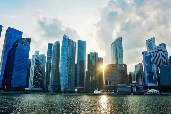 Singapore bij zonsondergang — Stockfoto