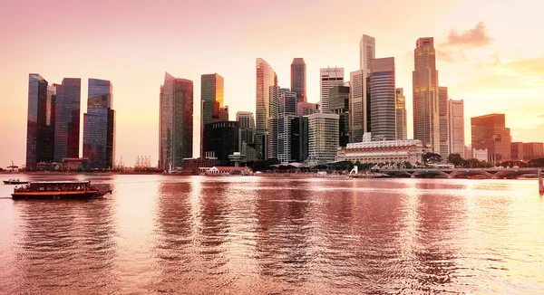 Vista do pôr do sol de Singapura — Fotografia de Stock