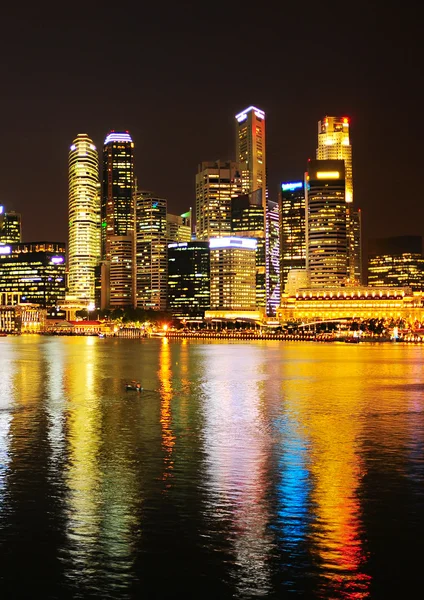 Singapur w neon light — Zdjęcie stockowe