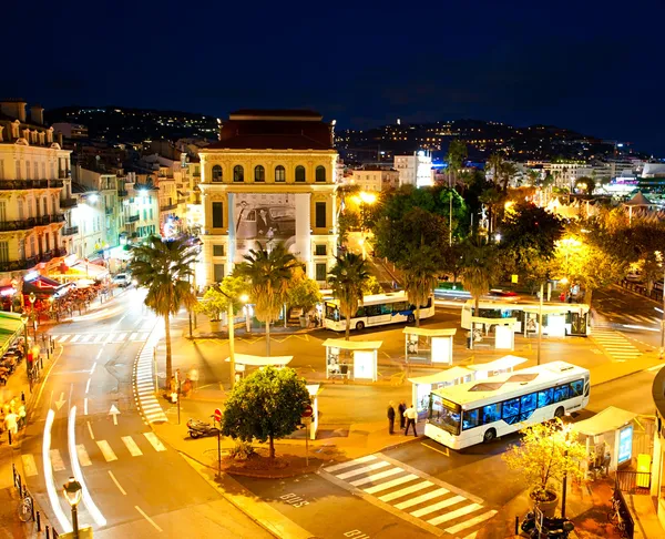 Cannes à noite — Fotografia de Stock