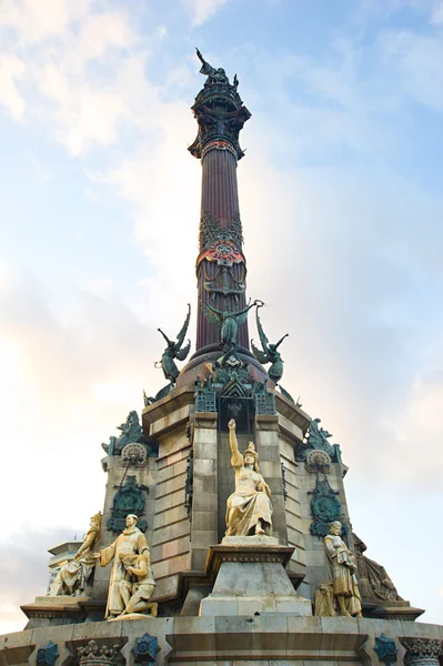 Il Monumento a Colombo a Barcellona — Foto Stock