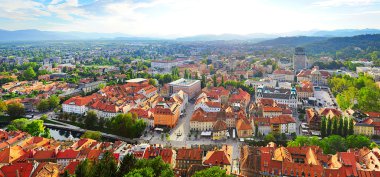 View of Ljubljana city clipart