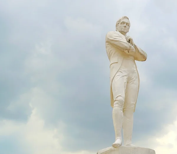 Tomas Stamford Raffles monumento — Foto Stock