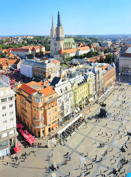 Хорватский Загреб с воздуха — стоковое фото