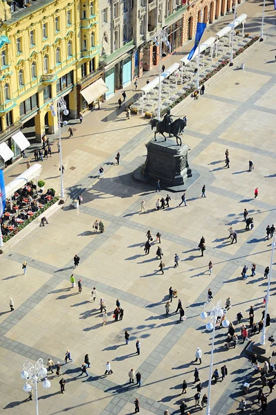 Plaza central de Zagreb — Foto de Stock