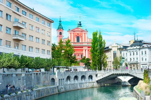 Ljubljana gamleby – stockfoto