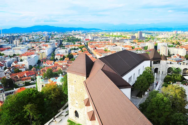 Zamek w Lublanie — Zdjęcie stockowe