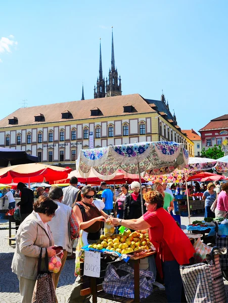Mercato alimentare, Brno — Foto Stock