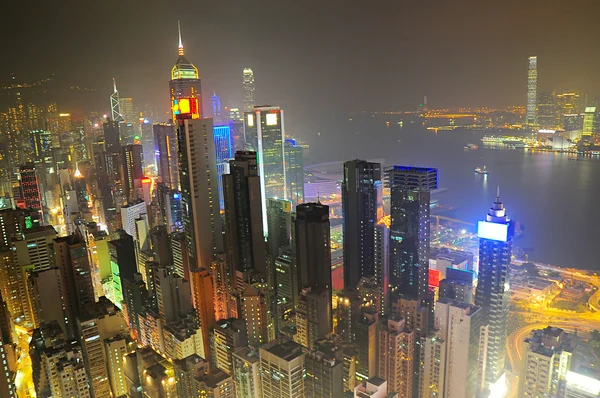 Hong Kong à noite — Fotografia de Stock