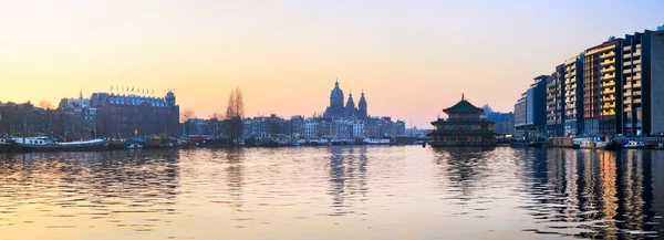 Panoramę Amsterdamu — Zdjęcie stockowe