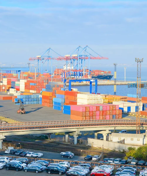 Widok Odessę Komercyjny Port Morski Cargo Odessa Ukraina — Zdjęcie stockowe