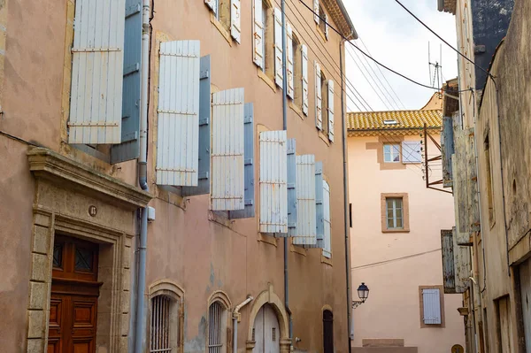 Vista Hacia Arriba Arquitectura Edificios Antiguos Calle Bziers Francia —  Fotos de Stock