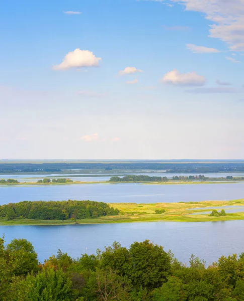 Landschap Met Prachtige Dnipro Rivier Vytachiv Oekraïne — Stockfoto