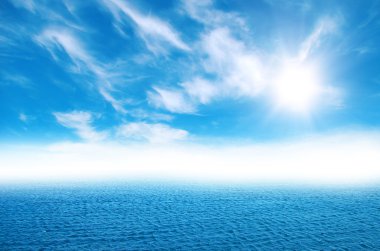 mükemmel gökyüzü ve okyanus